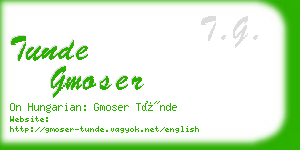 tunde gmoser business card